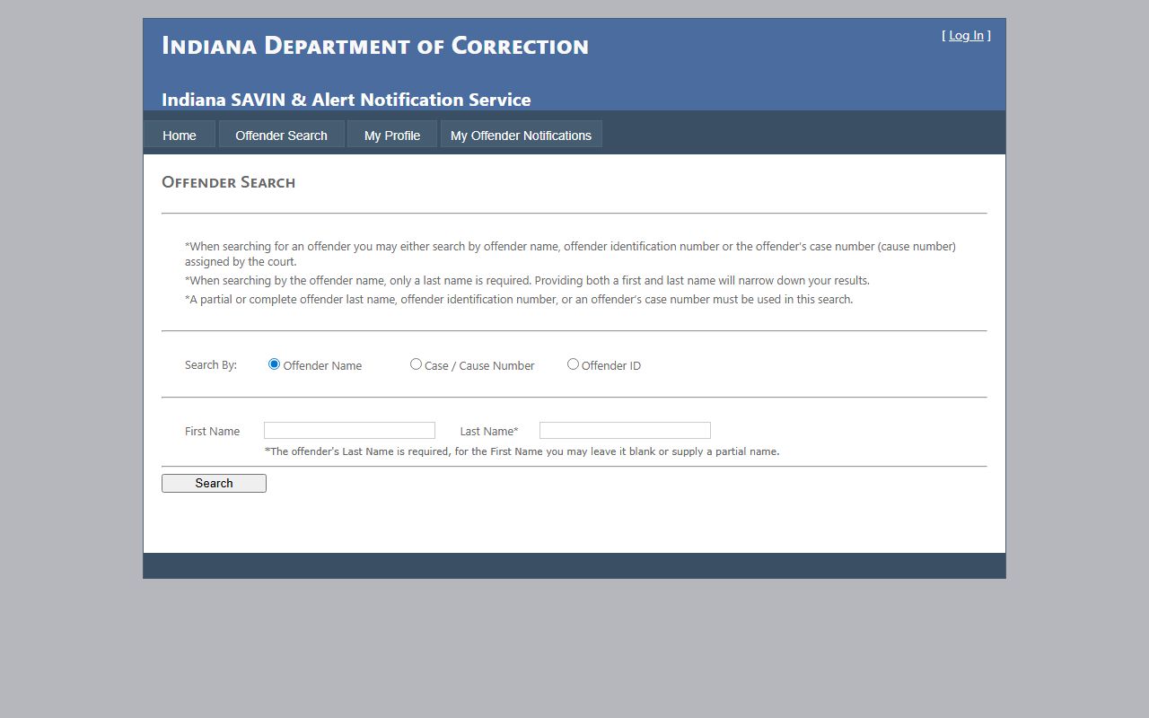 Fountain County arrest records and Indiana SAVIN custody notification search