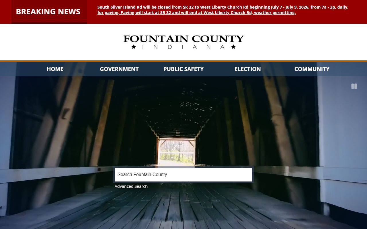 Fountain County court records official county homepage