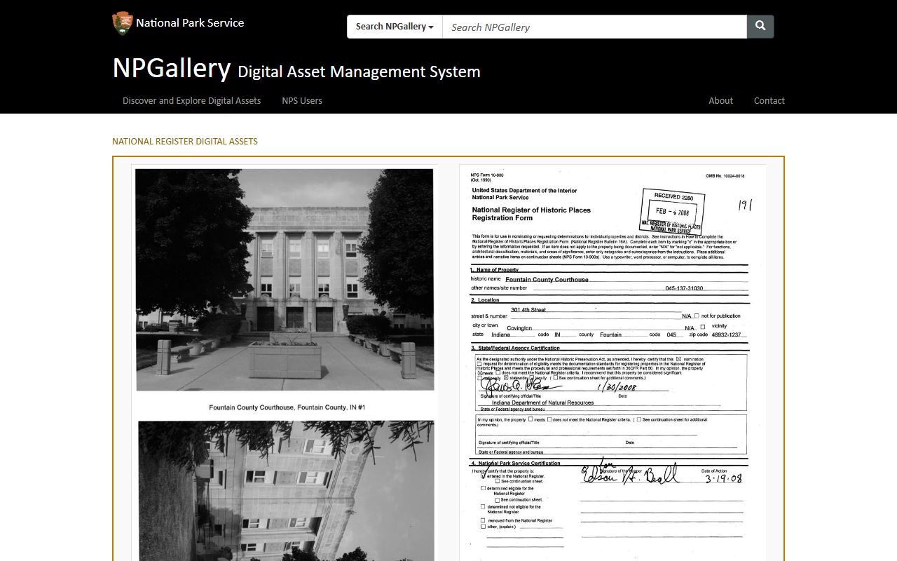 Fountain County marriage and divorce records courthouse history