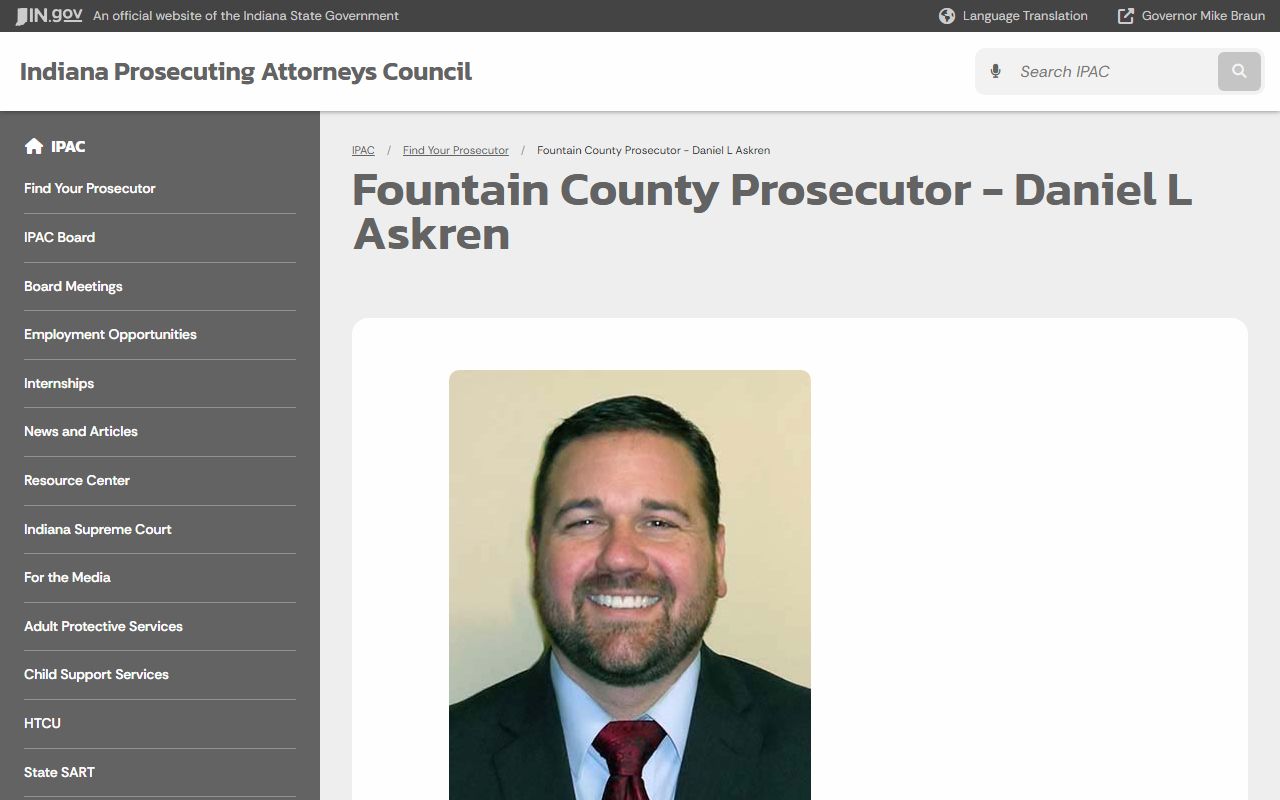 Fountain County traffic court records prosecutor profile