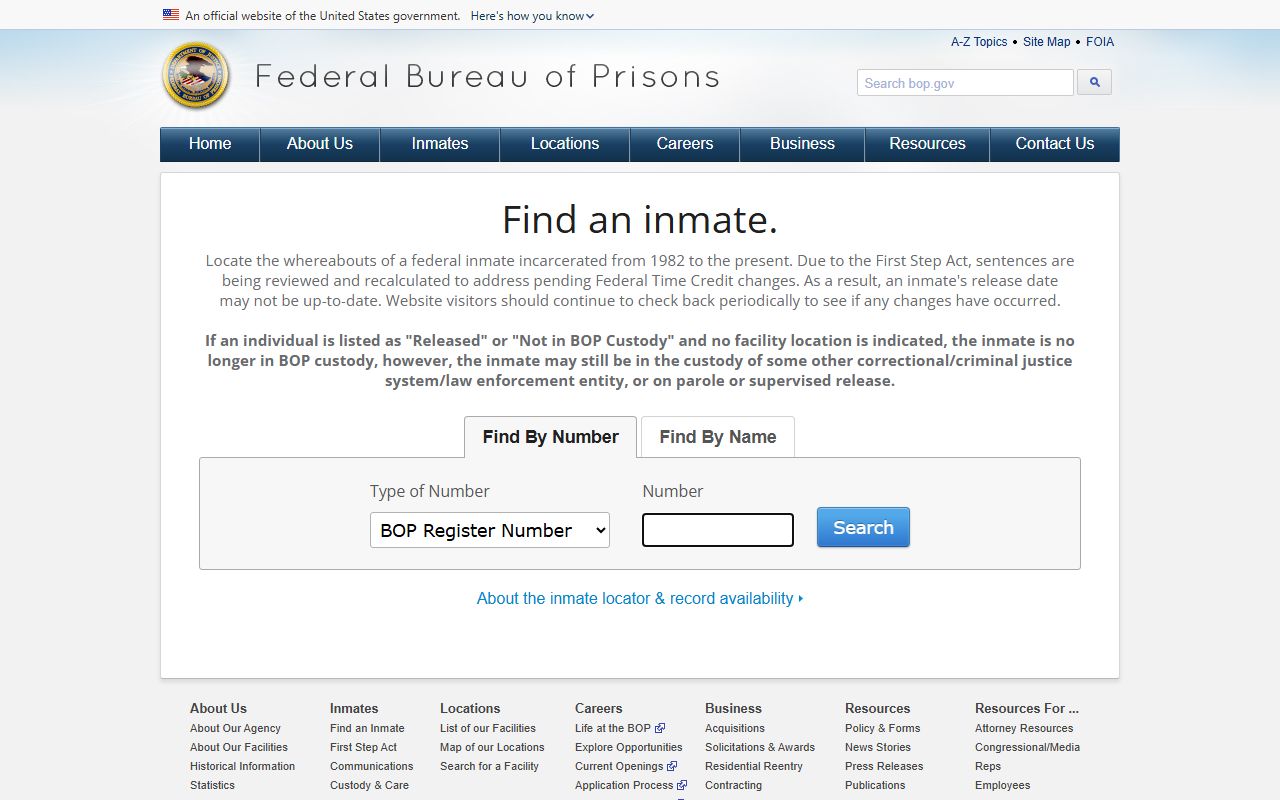 Fountain County warrant records distinguished from Federal Bureau of Prisons inmate locator
